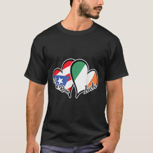 Camiseta Porto Rico Irlanda Bandeira Half Puerto Rican Half
