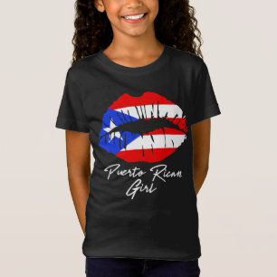 Camiseta Porto Rico Lábios Bandeira Boricua Caribe Amor