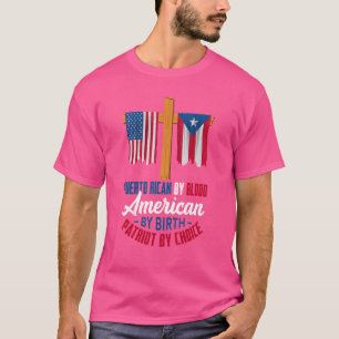 Camiseta Porto Rico Por Sangue Americano Por Nascimento Pat