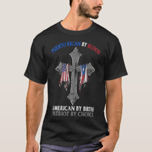 Camiseta Porto Rico Por Sangue Americano Por Nascimento Pat