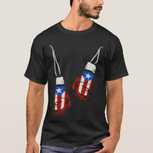 Camiseta Porto Rico Porto Rico Boxando Luvas Sinalizador T