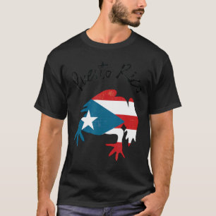 Camiseta Porto Rico Sapo Coqui Flag Boriqua Island Taino W