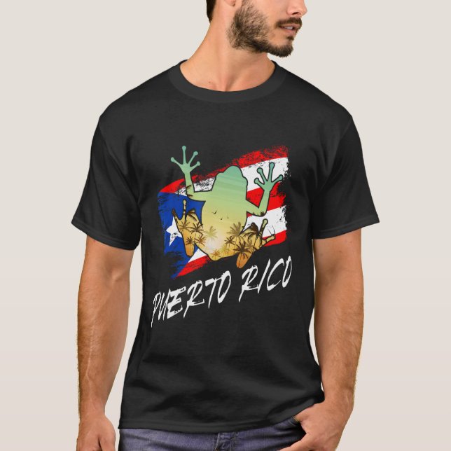 Camiseta Porto Rico Sapo Porto Rico Roots Coqui Taino Bo (Frente)