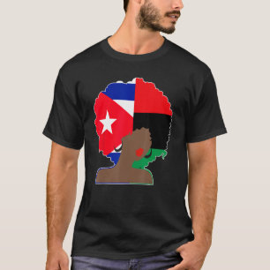 Camiseta Porto-riquenha negra africana Orgulho de cabelo af