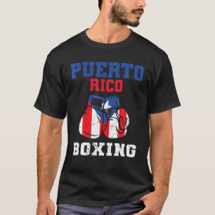 Camiseta Porto-riquenho Sinalizador Boxando Luvas Rico Orgu