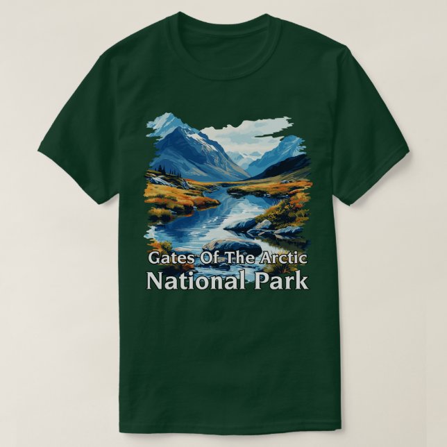 Camiseta Portos Do Parque Nacional Ártico Alasca, diafragma (Frente do Design)