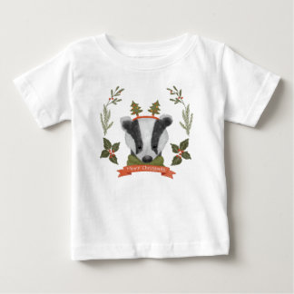 Camiseta Portrait Baby T-Shirt, Retrato de Natal Bonito