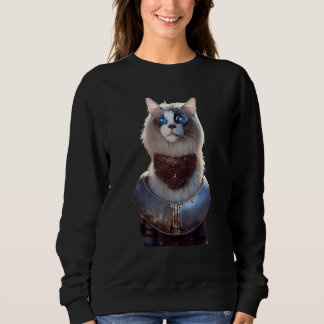 Camiseta Portrait Of Anthro Ragdoll Cat Knight Wearing Cloa