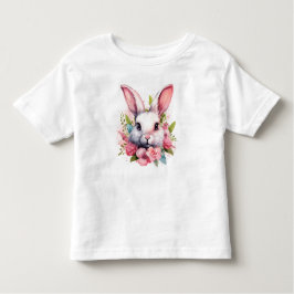 Camiseta Portraítico de coelhinho de Páscoa bonito, com T-s