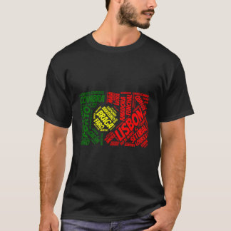 Camiseta Portugal Bandeira com Nomes de Cidade Lisboa Braga