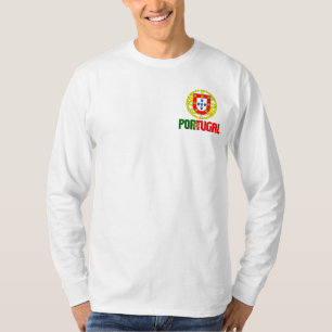 Camiseta Portugal Bandeira e Casaco de Armas Patriótica