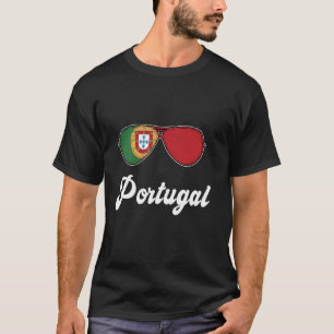 Camiseta Portugal Bandeira Orgulha Óculos Solares Orgulho P