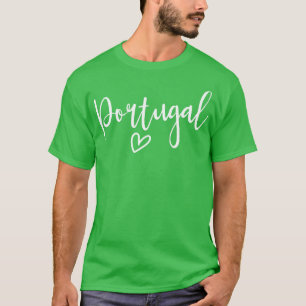 Camiseta Portugal Coração Mulheres Amam Portugal