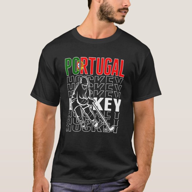 Camiseta Portugal Fãs De Hóquei No Gelo S. (Frente)
