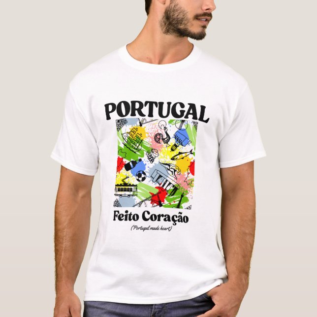 Camiseta Portugal fez coração (Frente)