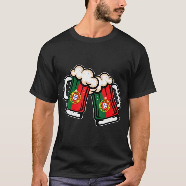 Camiseta Portugal Flag Beer Mug - Legal Cerveja Portuguesa (Frente)
