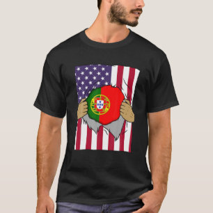 Camiseta Portugal Flag Dentro Me Home Orgulho Português Ame