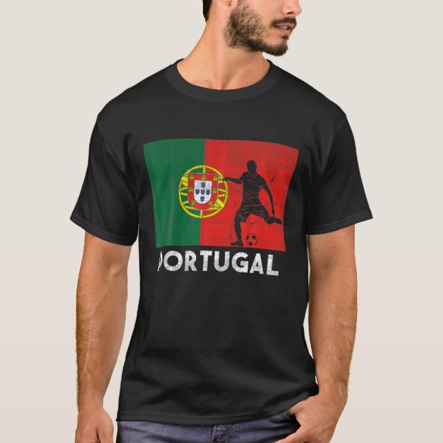 Camiseta Portugal Flag Futebol de Futebol Jersey Portugal F (Frente)
