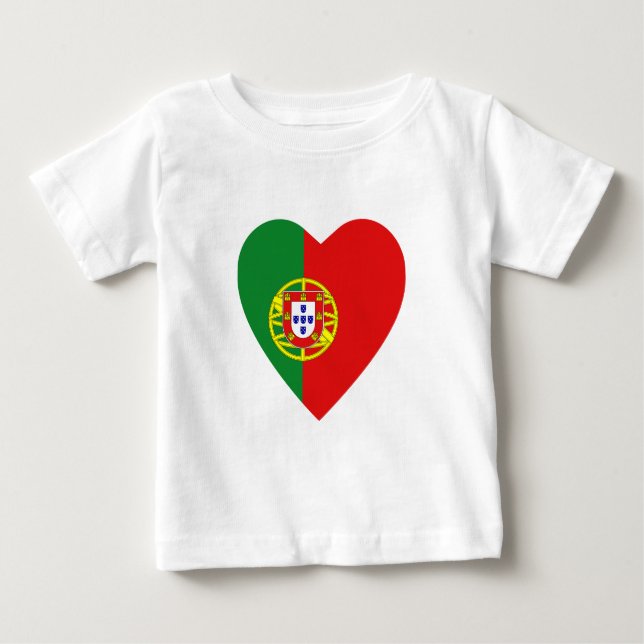 Camiseta Portugal Flag Heart Shirt (Frente)