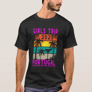 Camiseta Portugal Girls Trip 2023 Mulheres Estudantes Féria