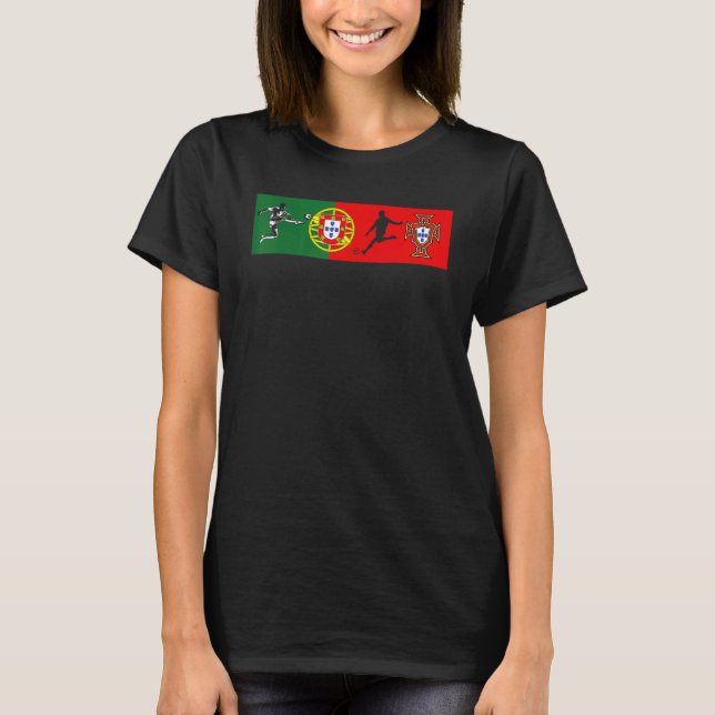Camiseta Portugal: Jogador de Futebol Ordenado Portugal Soc (Frente)