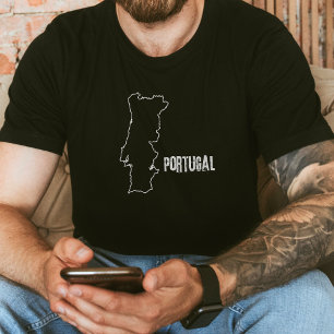 Camiseta Portugal — Mapa Fronteiriço — Forma Portuguesa