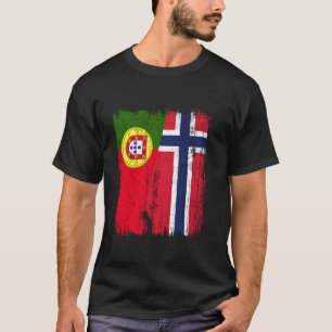 Camiseta Portugal Noruega Meia Bandeira Português Norueguês