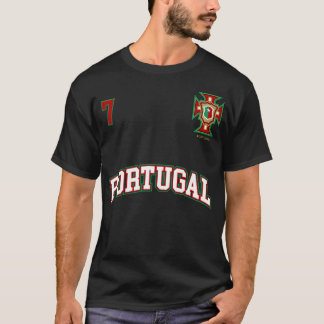 Camiseta Portugal Número 7 Equipe de futebol Portugal