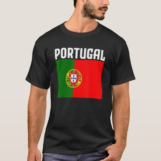 Camiseta Portugal Orgulho da Bandeira Português Origens Por (Frente)