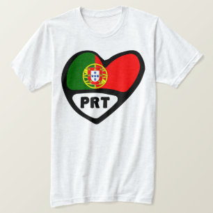 Camiseta Portugal PRT Heart Flag