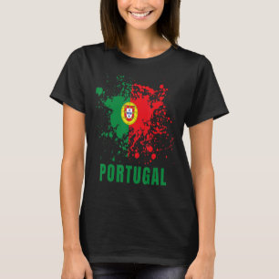 Camiseta Portugal Retro Vintage Watercolor Esporte Portuguê