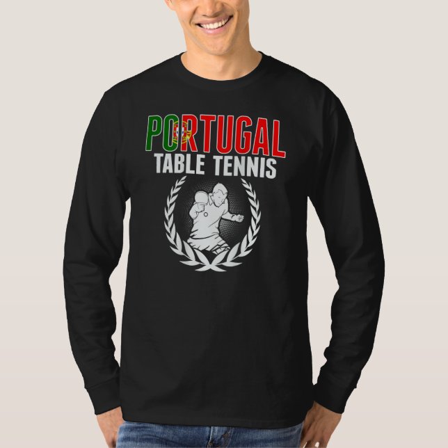 Camiseta Portugal Table Tennis  Portuguese Ping Pong Suppor (Frente)