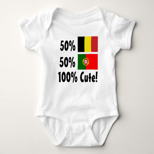 Camiseta Português 100% do belga 50% de 50% bonito (Frente)