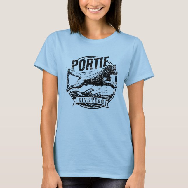 Camiseta Portuguese Water Dog - Dive Team (Frente)