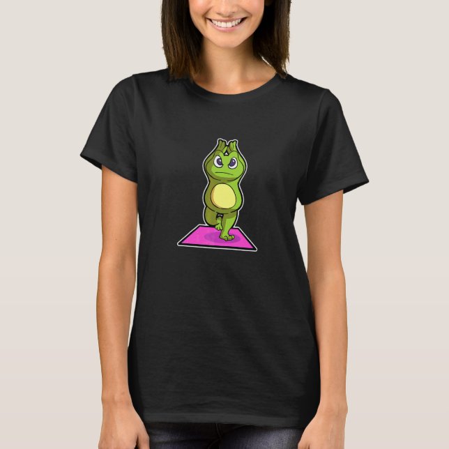 Camiseta Pós de Yoga Sapo Sapo Esportes Ginástica Ohm Coraç (Frente)