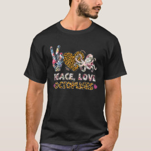 Camiseta Pôs do Amor pela Paz Leopard Lover Animal Women Gi
