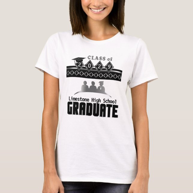 Camiseta Pós-Graduado Sênior - Silver Personalizado (Frente)