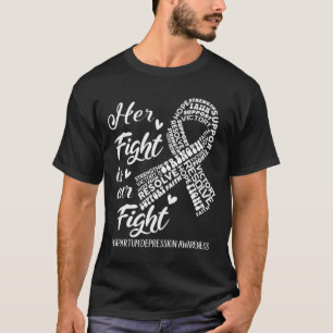 Camiseta Pós-parto Depressão Sensibilização Sua Luta É Noss