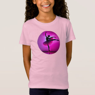 Camiseta Pose de Bailarina de Ballet Cores Violeta Brilhant