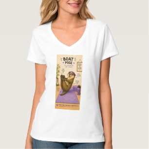 Camiseta Pose de Barco Totalmente Relaxante, Lilás Escuro