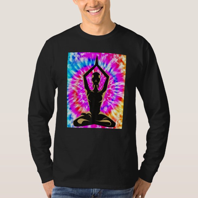 Camiseta Pose de Buda Namaste Lua Tinta Morre Yoga   (Frente)