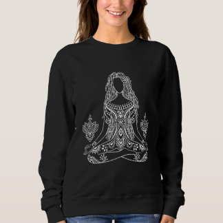 Camiseta Pose de Buddha da Lua Namaste de Ioga