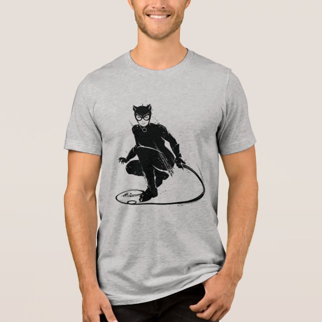 Camiseta Pose de Pincel da Mulher-Gato (Frente)