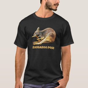 Camiseta Pose de Yoga de Canguru Canguru Marsupial Australi