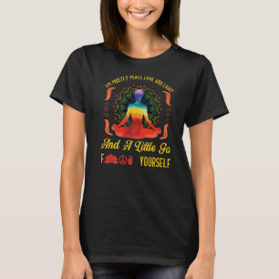 Camiseta Pose de Yoga Meditação Flor de Lótus Paz Amor Luz