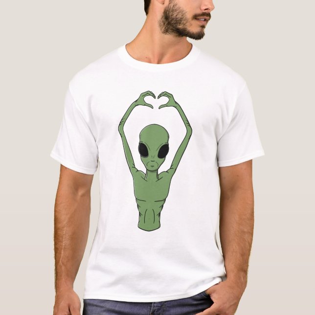 Camiseta Pose do Coração Alien (Frente)