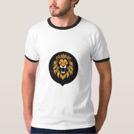 Camiseta pose real ruidosa de um leão