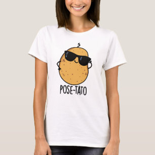 Camiseta Pose-tato Brincadeira Engraçada de Batata 