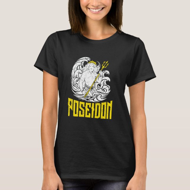 Camiseta Poseidon Deuses da Grécia Antiga Mitologia Grega (Frente)
