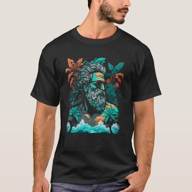 Camiseta Poseidon Óculos Sunóculos Gregos Mitologia Netuno (Frente)